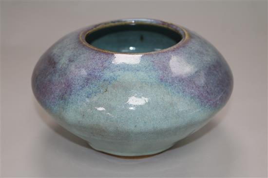 A Jun Yao type purple-splashed vase, Qing dynasty, diameter 19cm
